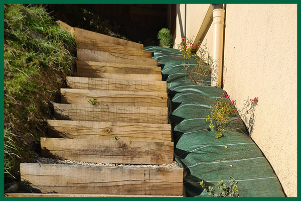 Création d'escaliers et barrières par Destaing Paysagiste